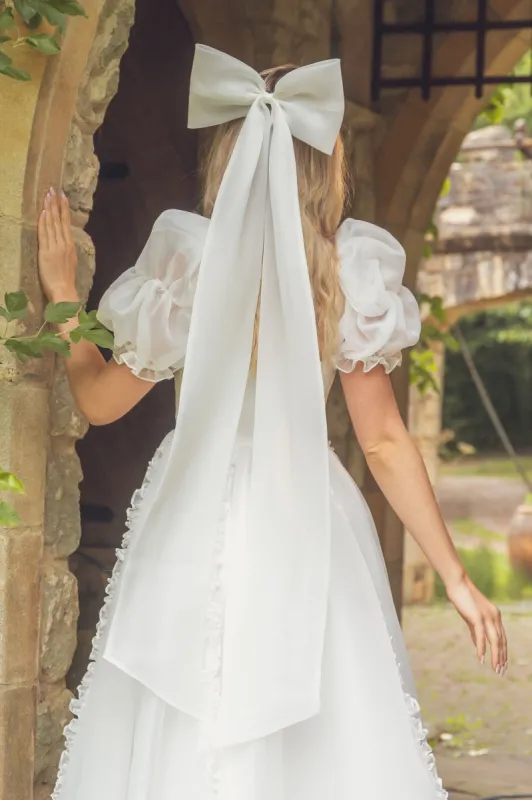 White Cloud Hair Bow - Oversize made by fairy tong