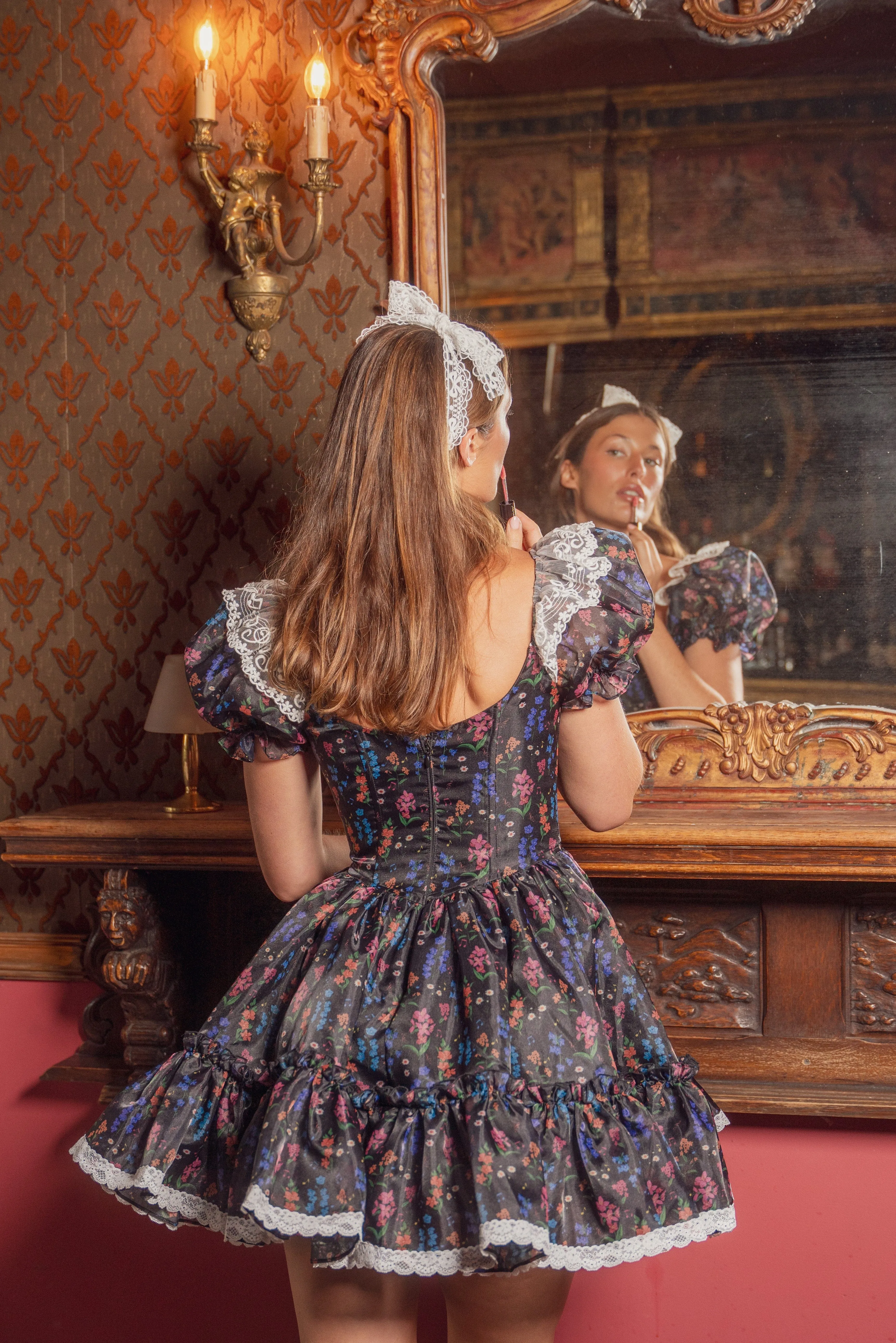 Meadow Nocturne Mini Dress sold by fairy tong product image thumbnail 4