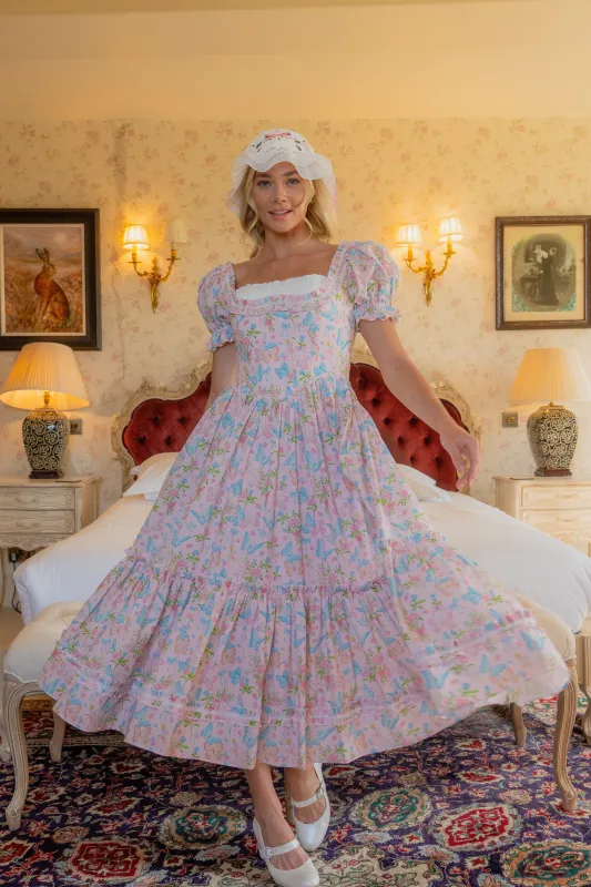 Butterflies in Bloom Corset Midi Dress sold by fairy tong