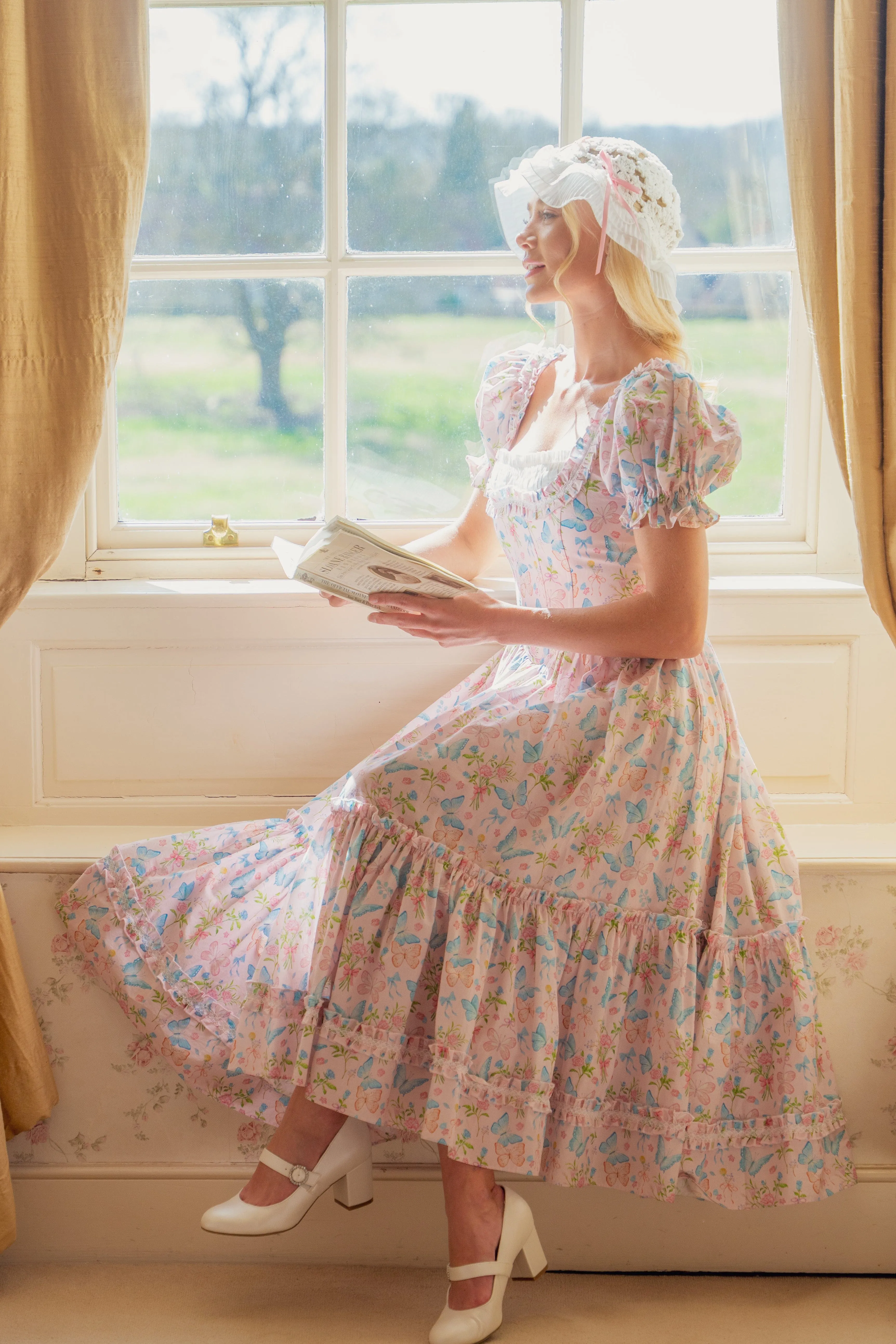 Butterflies in Bloom Corset Midi Dress sold by fairy tong product image thumbnail 2