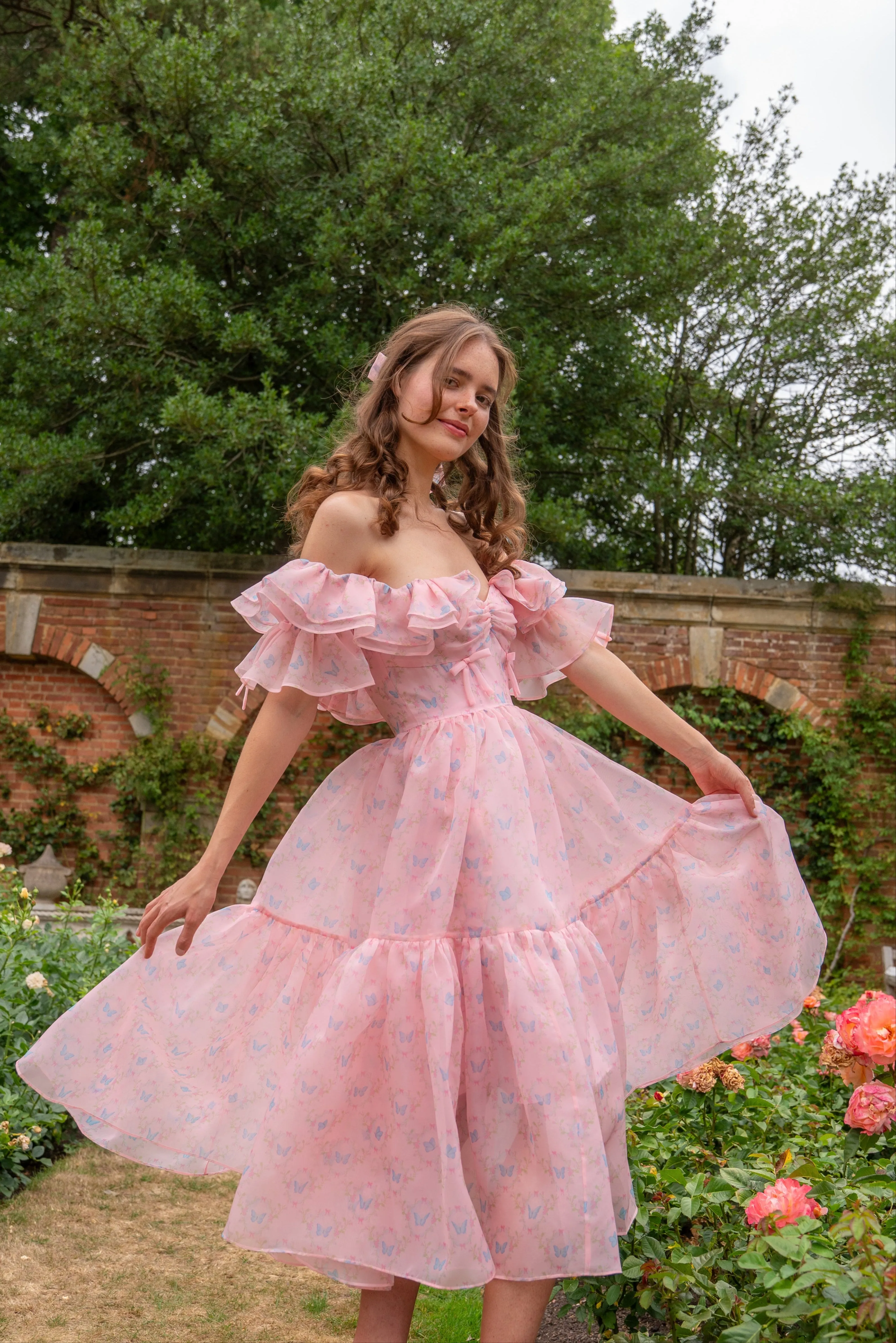 Rose Wing Midi Dress sold by fairy tong product image thumbnail 3