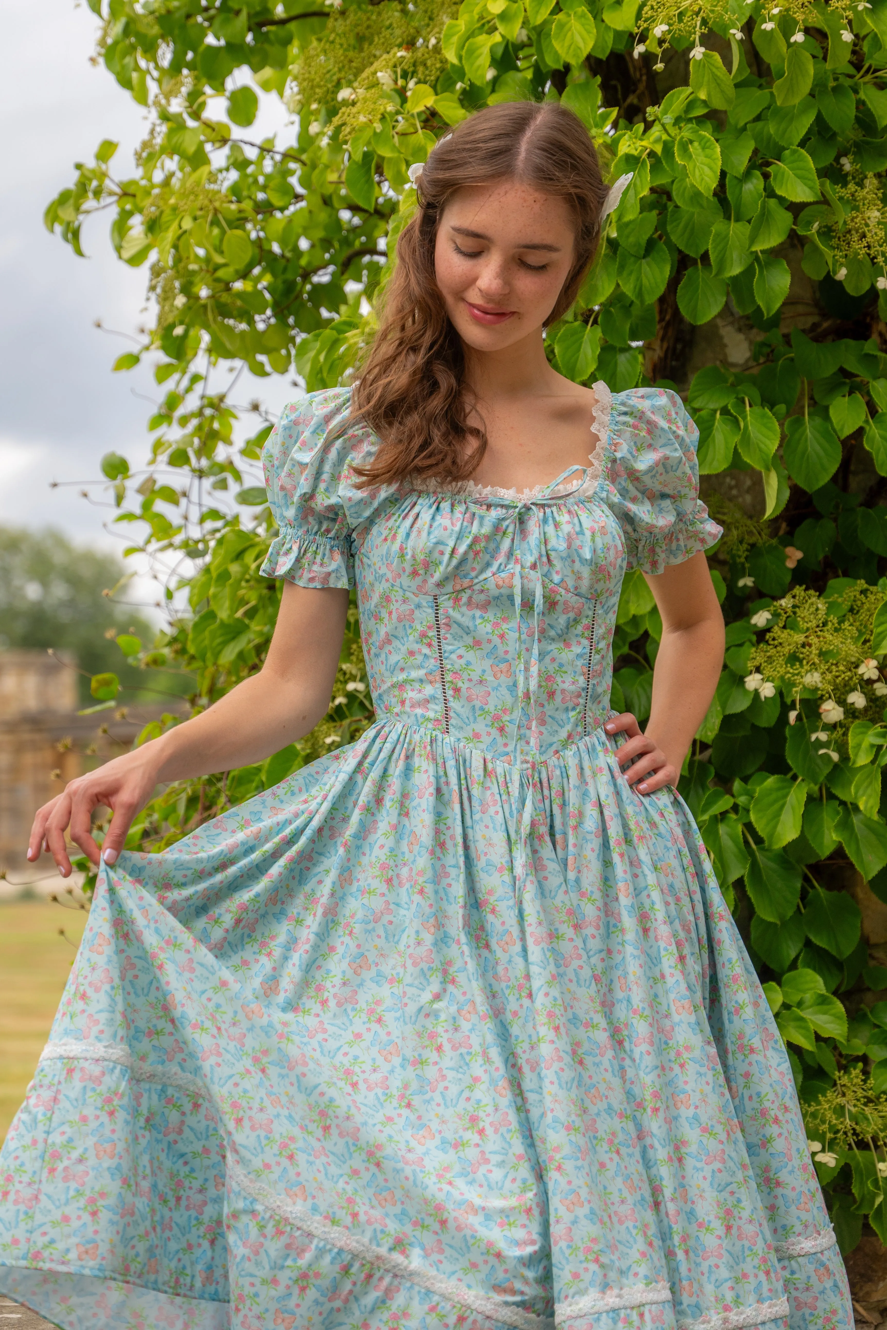 Cottage Bloom Midi Dress sold by fairy tong product image thumbnail 5