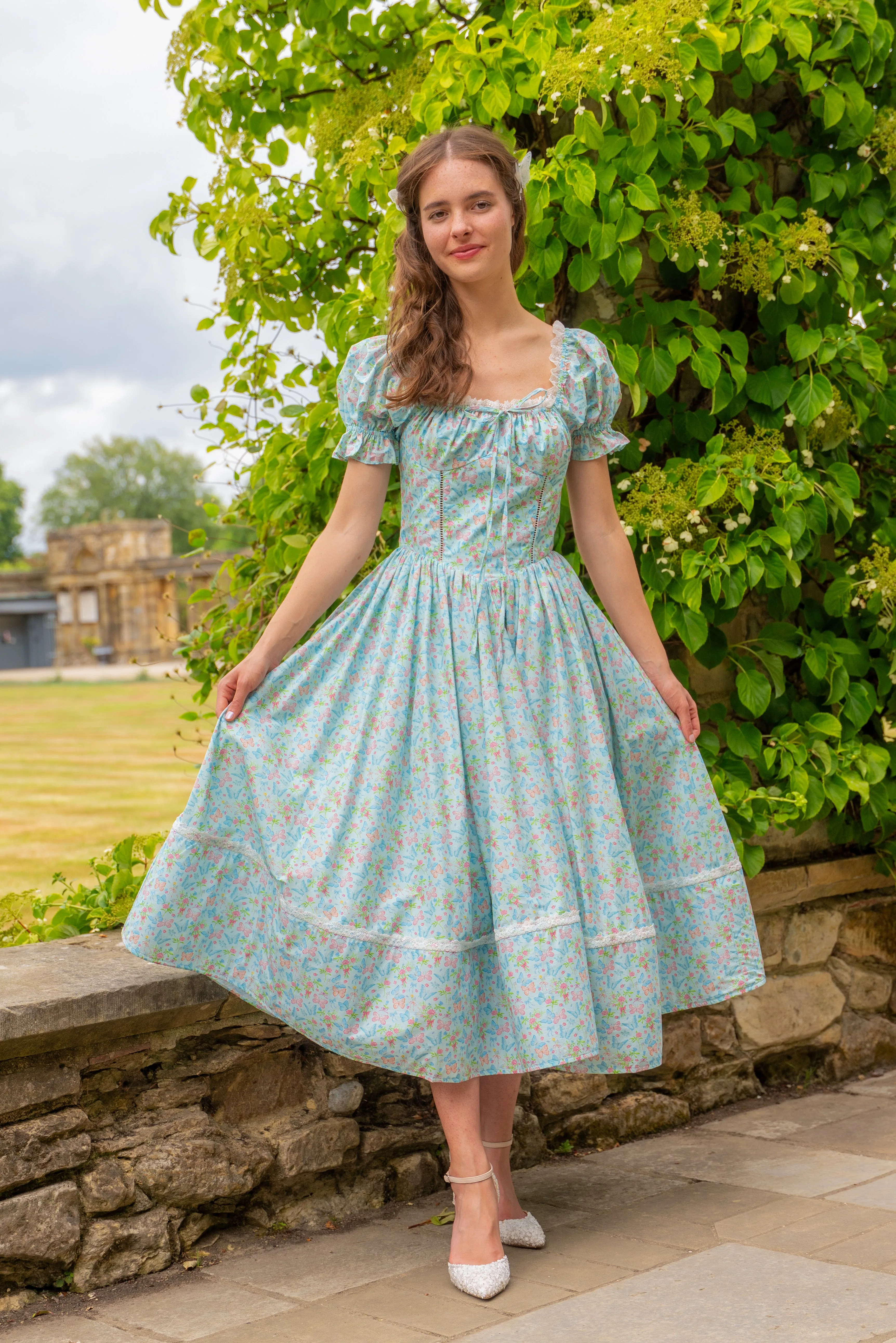 Cottage Bloom Midi Dress sold by fairy tong product image thumbnail 2