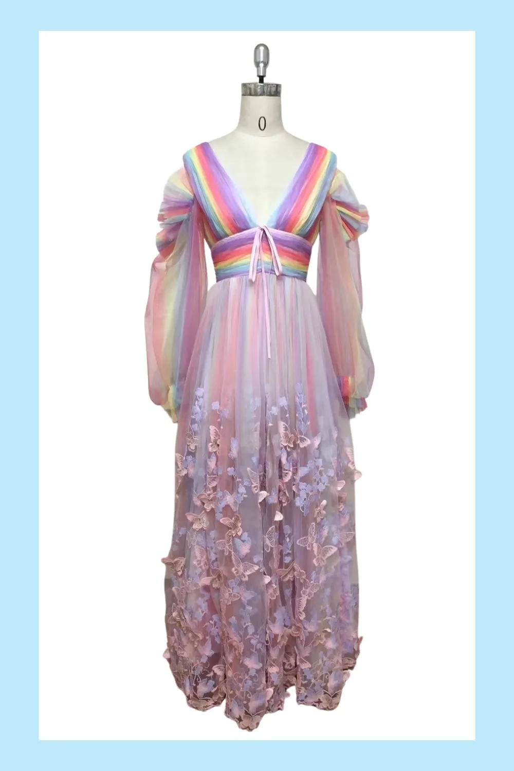 *Sample* Aurora Butterfly Gown - Rainbow sold by fairy tong