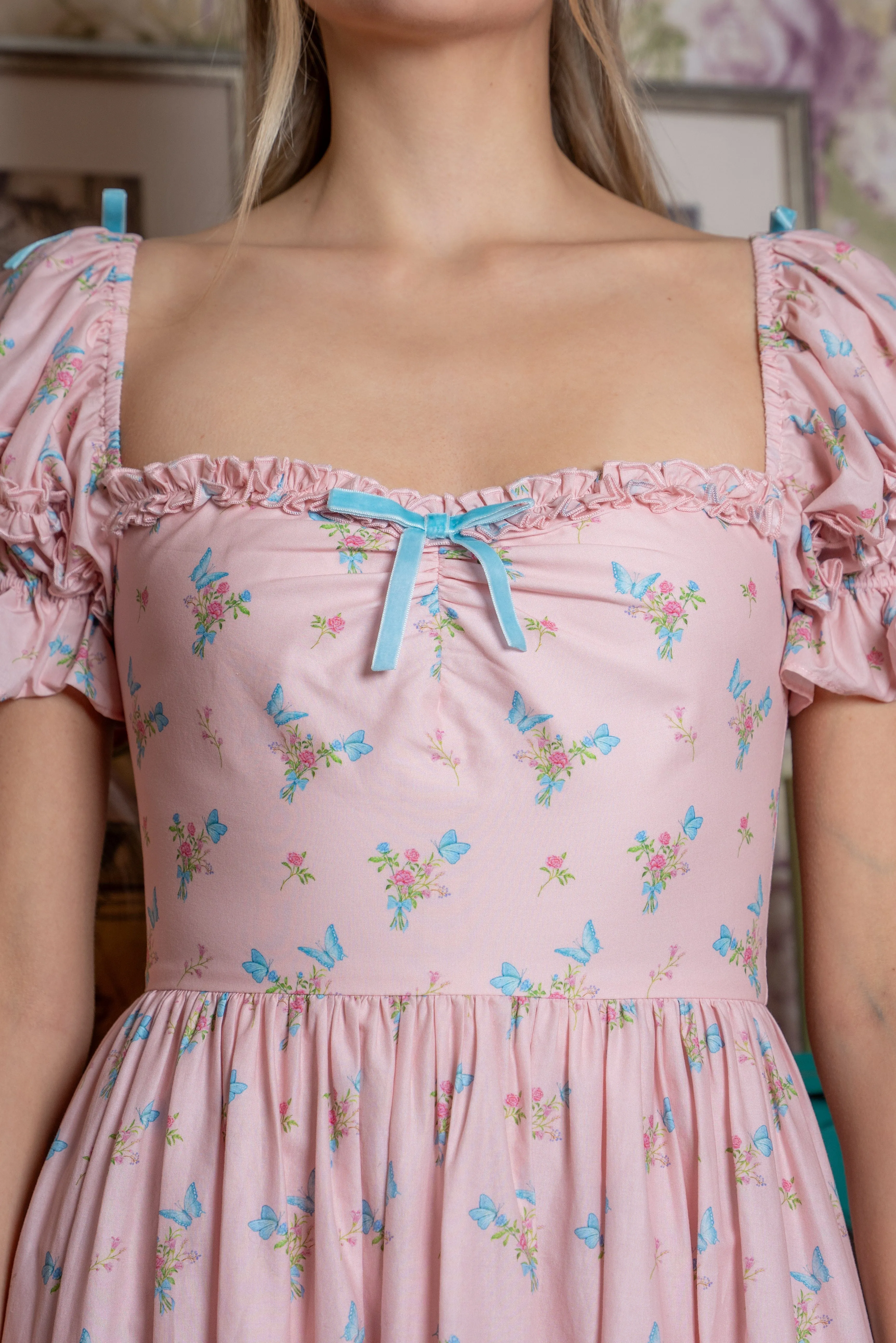 Velvet Flutter Midi Dress sold by fairy tong product image thumbnail 3