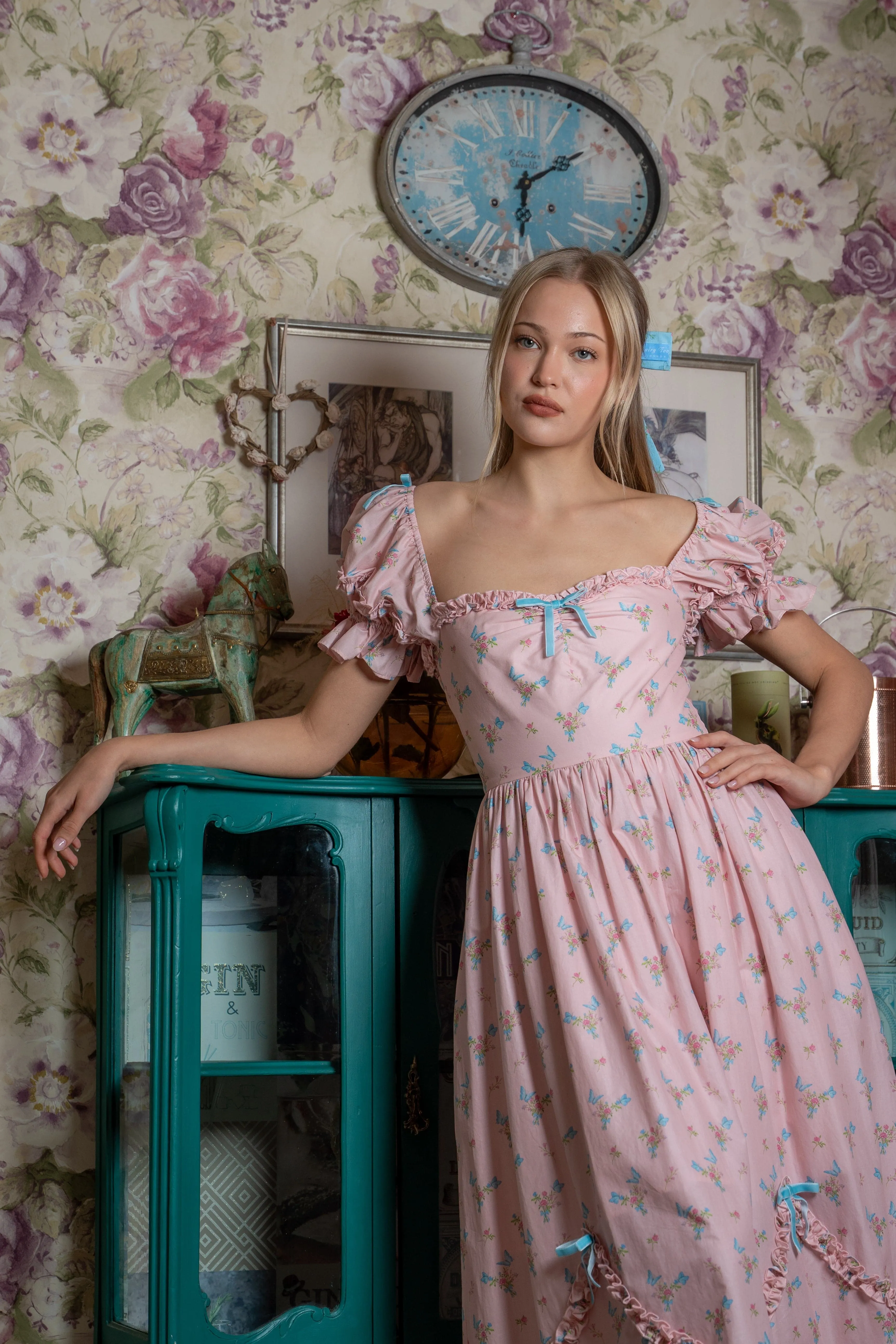 Velvet Flutter Midi Dress sold by fairy tong product image thumbnail 2