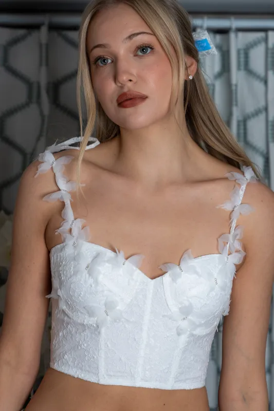 Camellia & Butterfly Corset sold by fairy tong