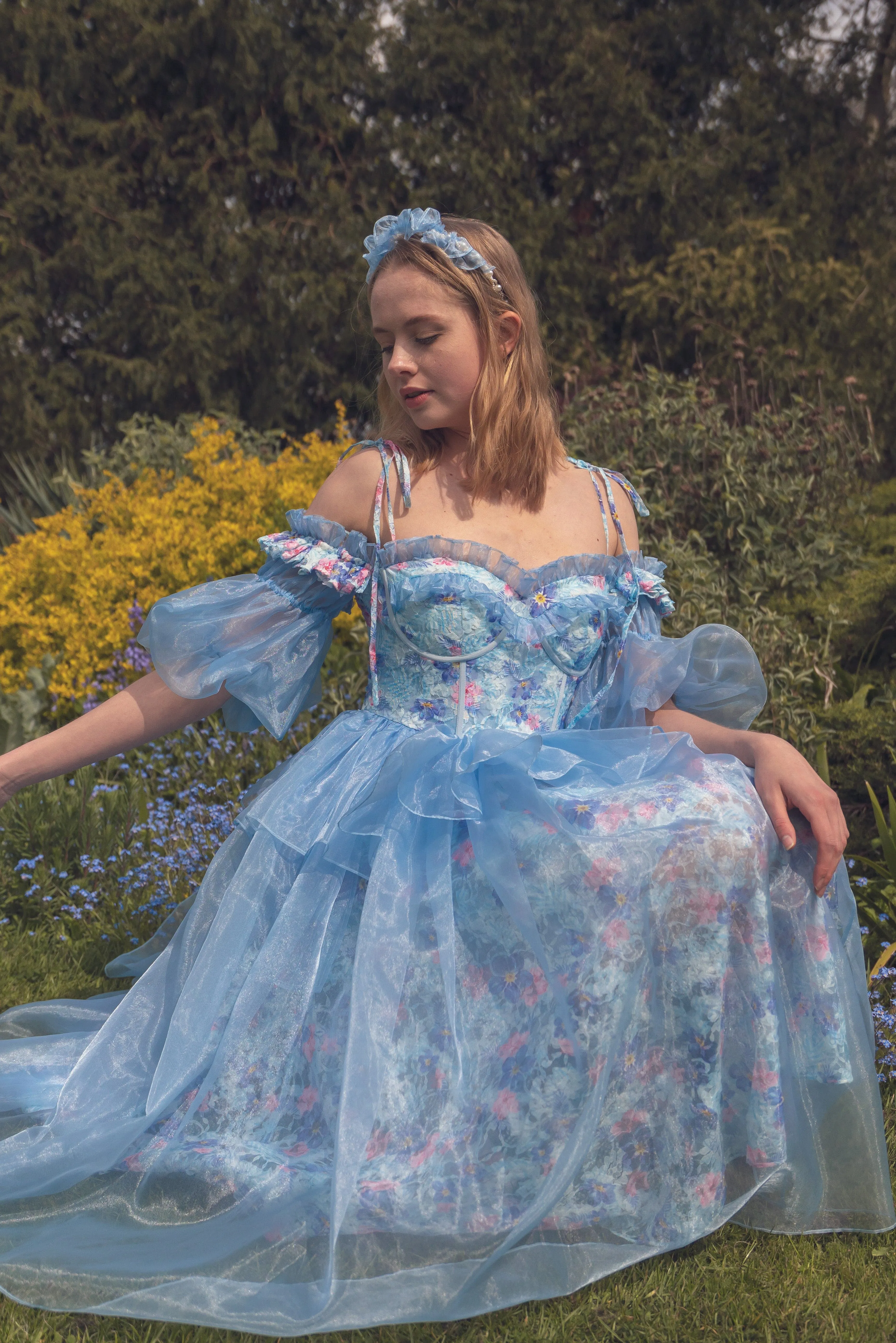 Wildflower Sea Midi Dress sold by fairy tong product image thumbnail 3