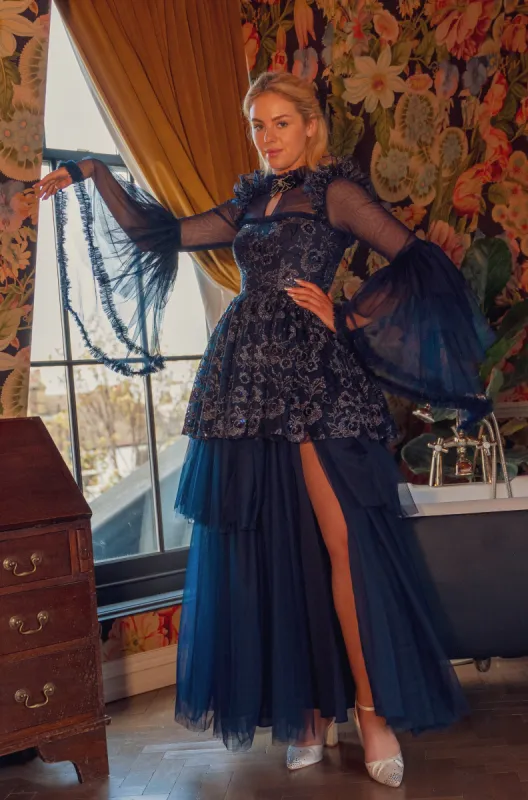 Midnight Bloom Sequin Gown sold by fairy tong