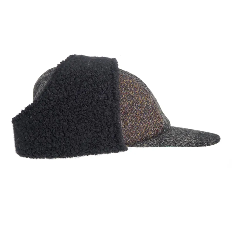 LAST ONE Main Line 4 Panel Cap with ears // Harris Tweed (ML) made by Found Feather