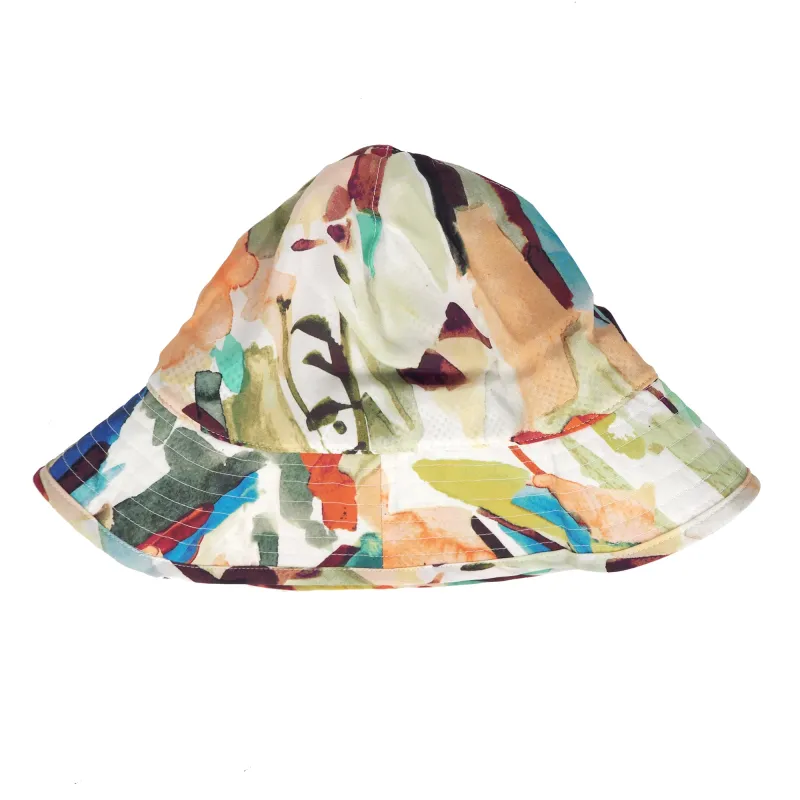 LAST ONE Main Line 1 Panel Military Sun Hat // Italian Rayon (ML) made by Found Feather