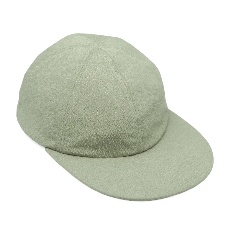 RESTOCKED - Main Line Classic 6 Panel Cap // Crepe Kimono Fabric - Beige made by Found Feather