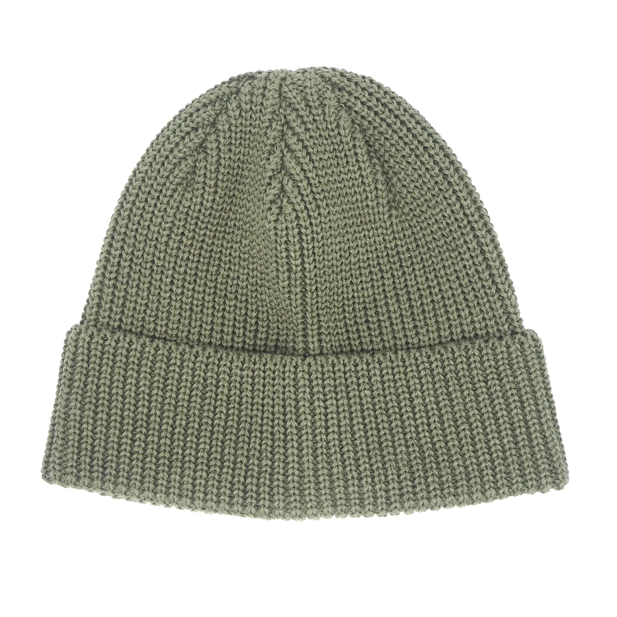 Knit Line Beanie // Cotton, Linen, Ramie - Olive Green sold by Found Feather