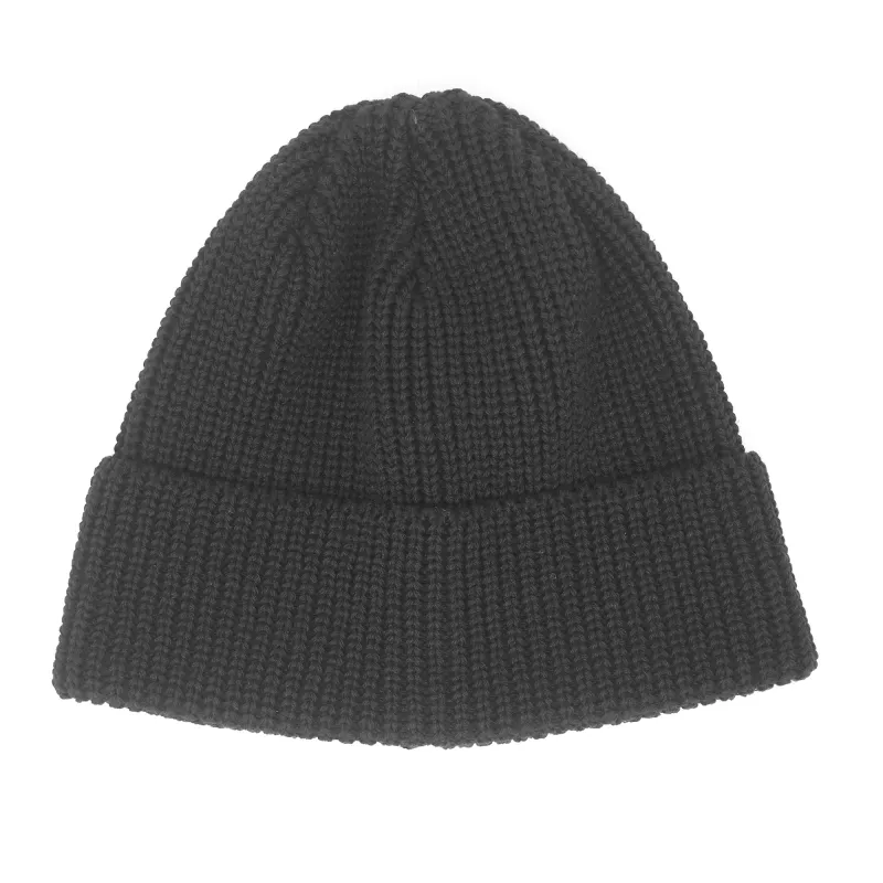 RESTOCKED - Knit Line Beanie // Cotton, Linen, Ramie - Black made by Found Feather