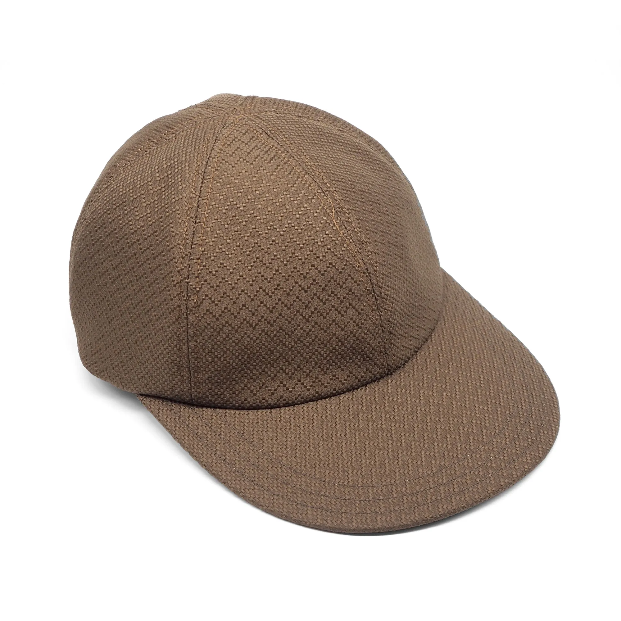 LAST ONE - Classic 6 Panel Cap // Sazanami (Hakama Fabric) - Brown ML sold by Found Feather