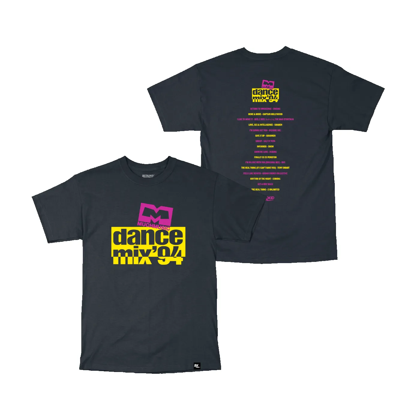 Retrontario Dance Mix '94 T-Shirt - Black sold by RetroKid product image thumbnail 2