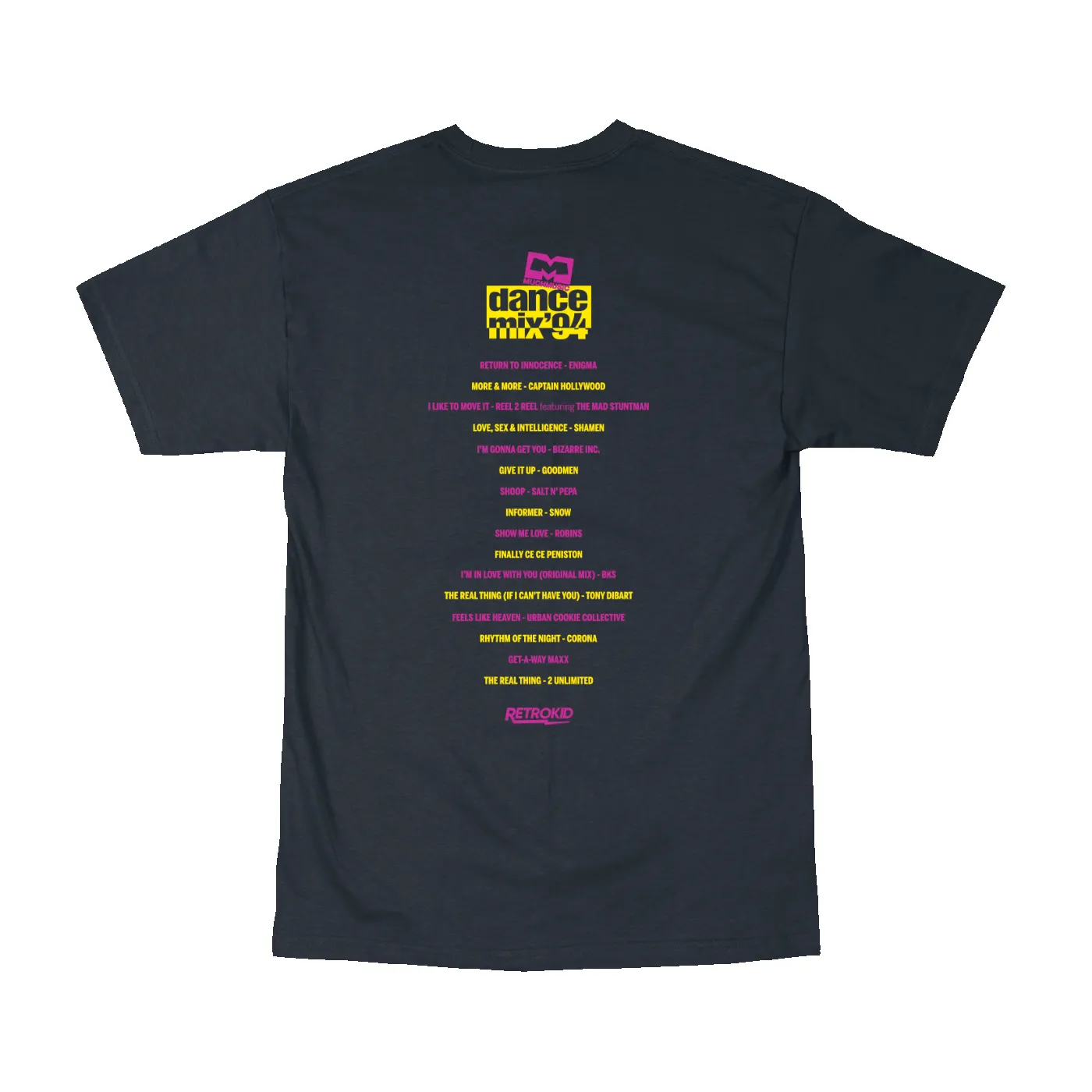 Retrontario Dance Mix '94 T-Shirt - Black sold by RetroKid product image thumbnail 4