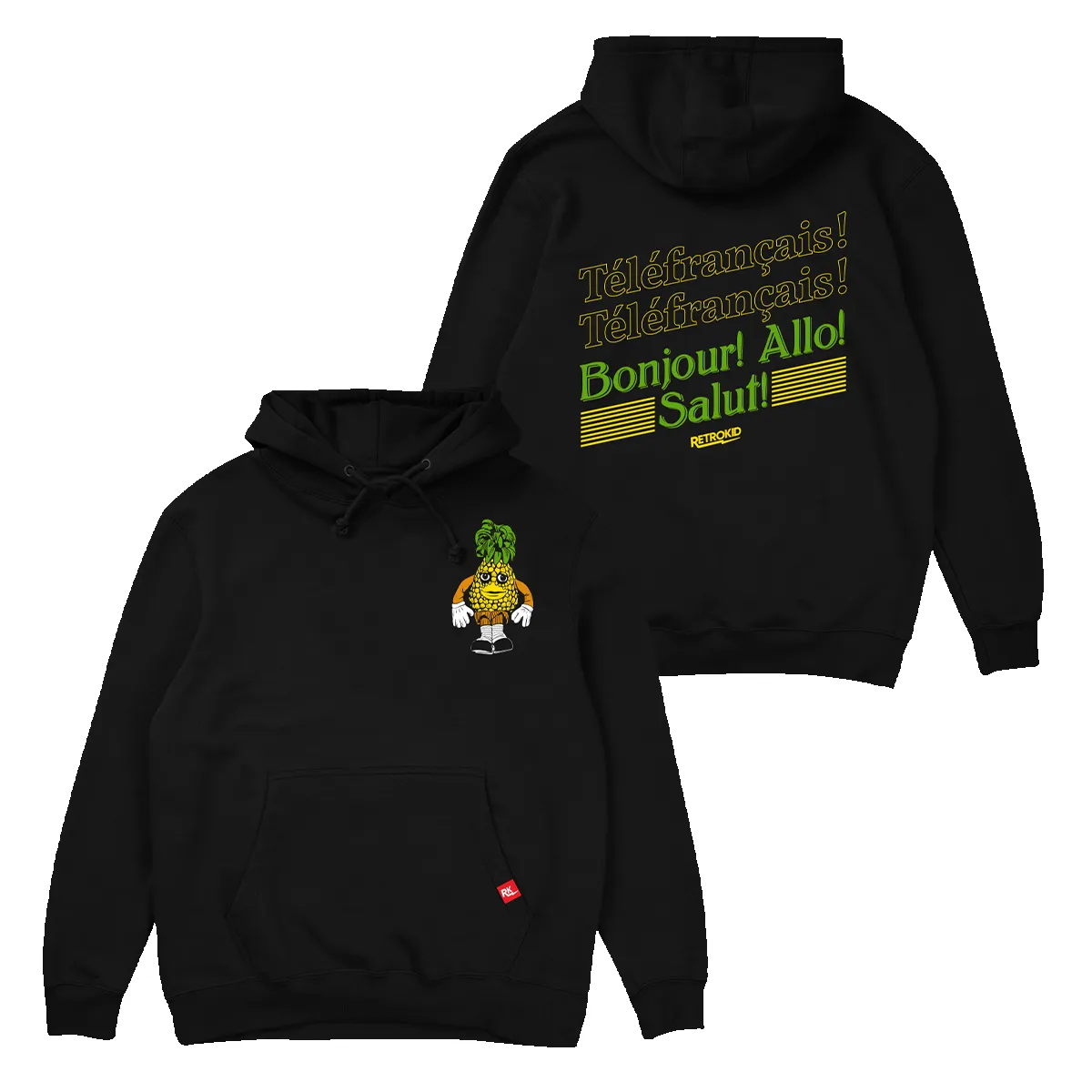 TVO Telefrancais Bonjour Hoodie - Black sold by RetroKid product image thumbnail 2