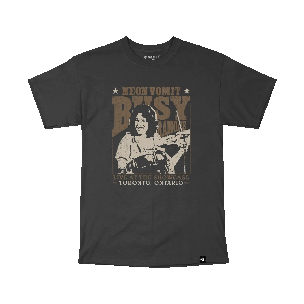 Ready or Not Neon Vomit T-Shirt - Black sold by RetroKid