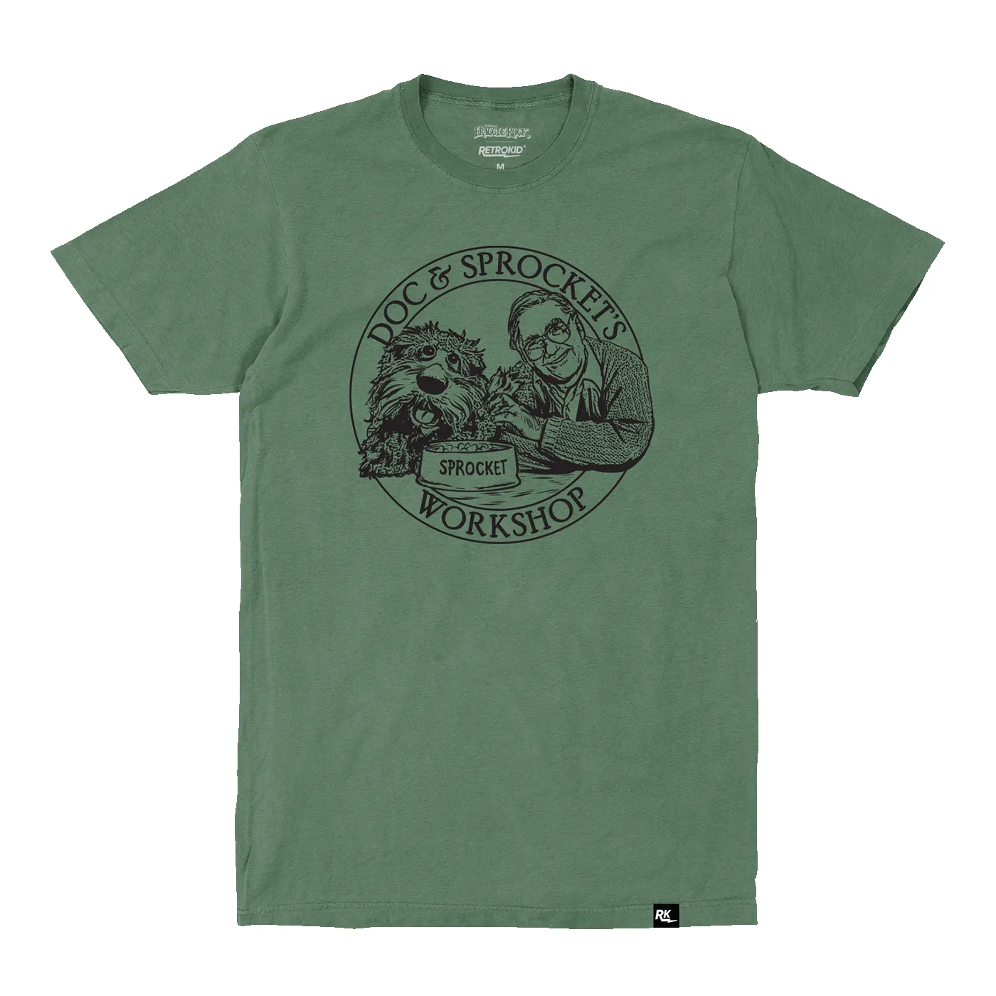 Fraggle Rock Doc & Sprocket T-Shirt - Vintage Green sold by RetroKid