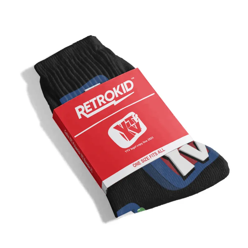 YTV Classic Crew Socks - Black sold by RetroKid product image thumbnail 2
