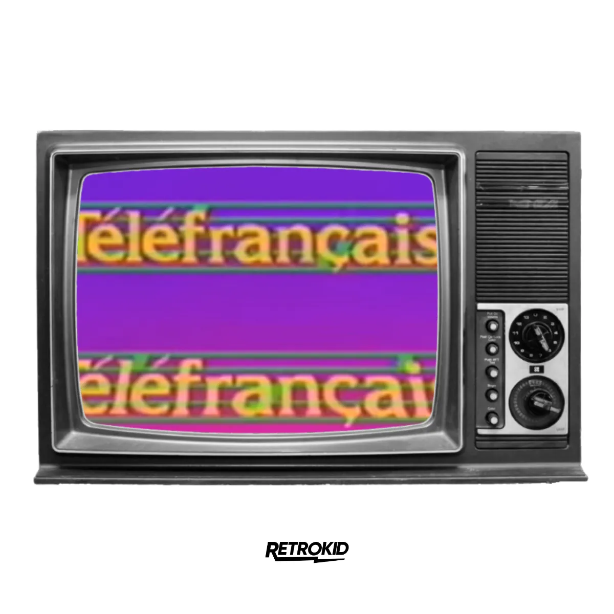 TVO Telefrancais Bonjour T-Shirt - Black sold by RetroKid product image thumbnail 4