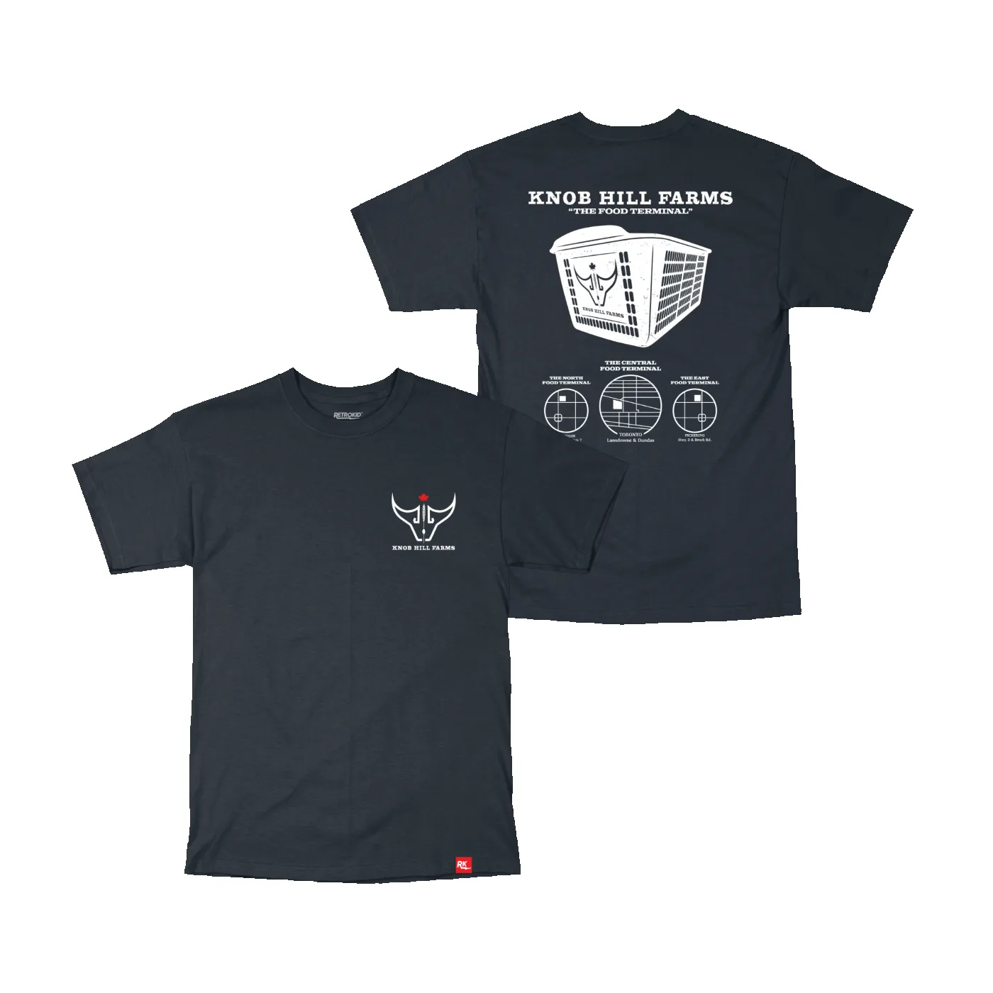 Retrontario Knob Hill Farms T-Shirt - Black sold by RetroKid