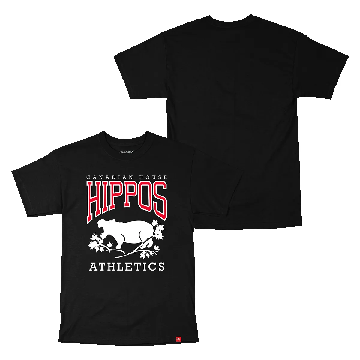 Retrokid Originals House Hippo T-Shirt - Black sold by RetroKid product image thumbnail 2
