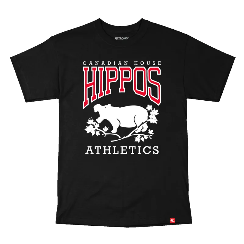 Retrokid Originals House Hippo T-Shirt - Black sold by RetroKid