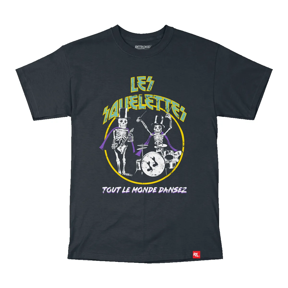 TVO Telefrancais Les Squelettes T-Shirt - Black sold by RetroKid