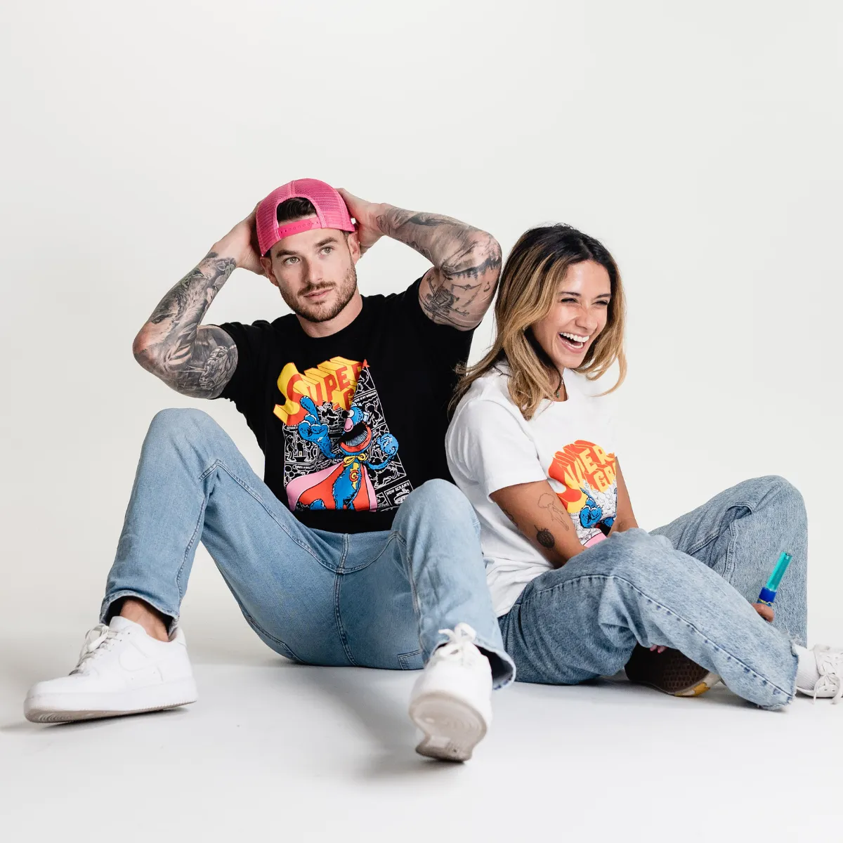 Sesame Street Super Grover T-Shirt - White sold by RetroKid product image thumbnail 3