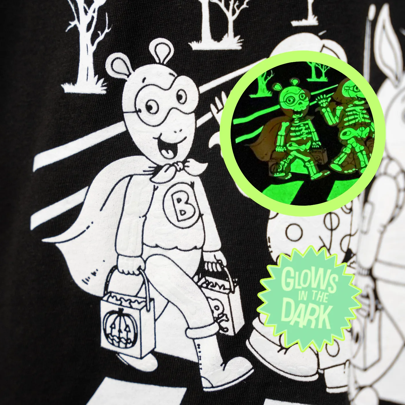 Arthur Elwood Street Glow In The Dark T-Shirt - Black sold by RetroKid product image thumbnail 3