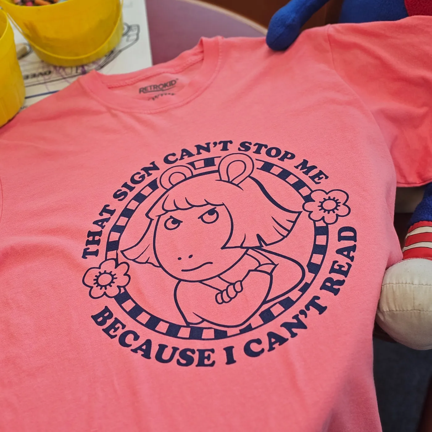 Arthur Can't Stop Me T-Shirt - Watermelon sold by RetroKid product image thumbnail 2