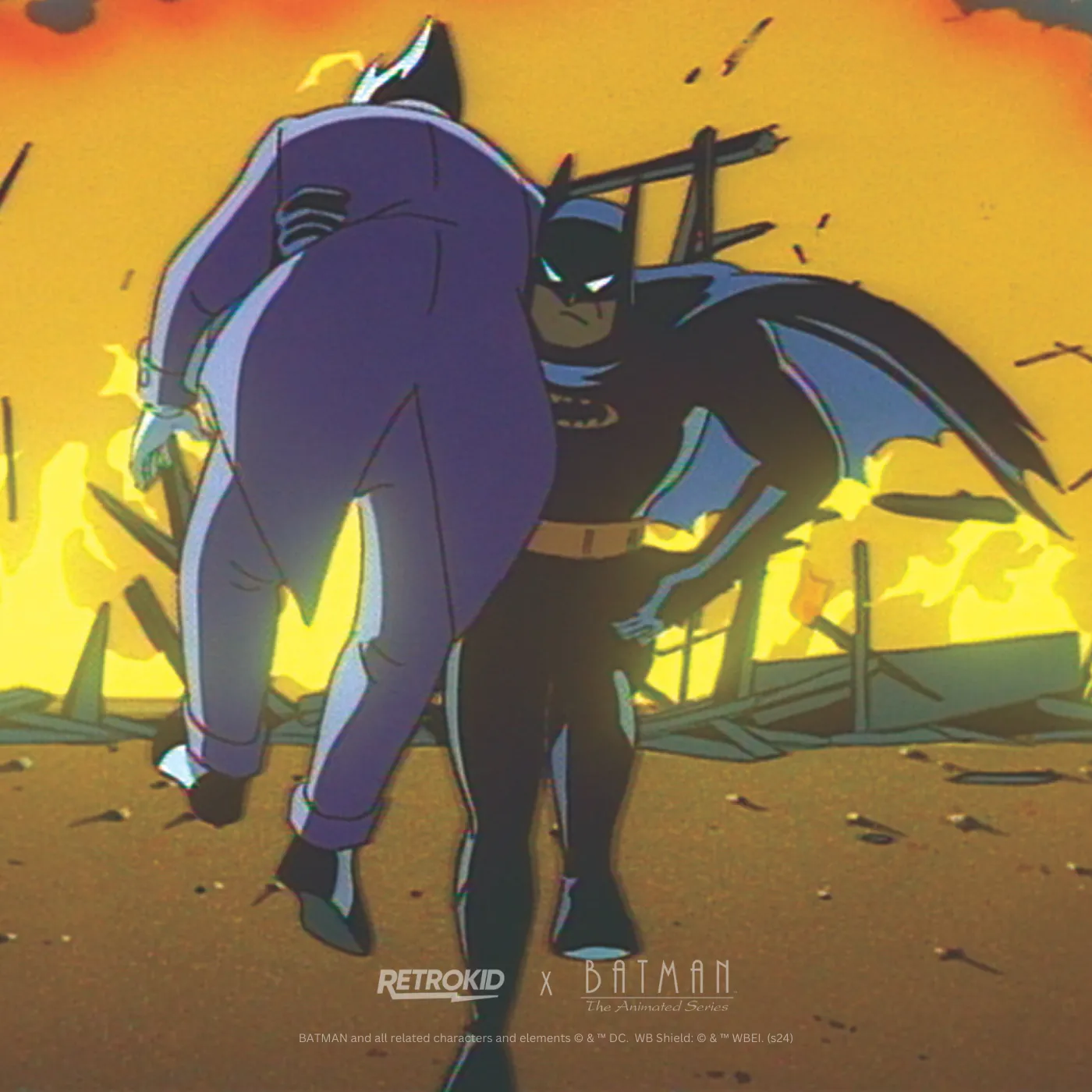 Batman The Animated Series Batmobile T-Shirt - Black sold by RetroKid product image thumbnail 2