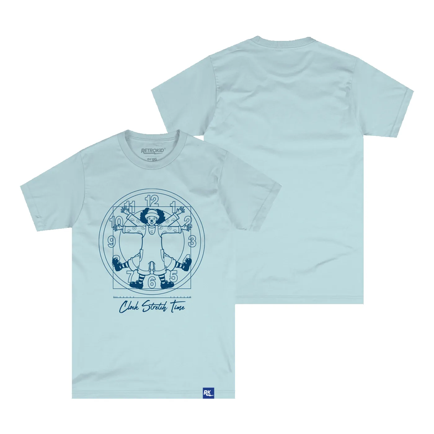 Big Comfy Couch Clock Stretch T-Shirt - Light Blue sold by RetroKid product image thumbnail 3