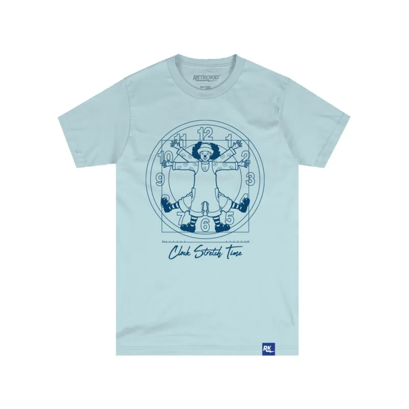 Big Comfy Couch Clock Stretch T-Shirt - Light Blue sold by RetroKid