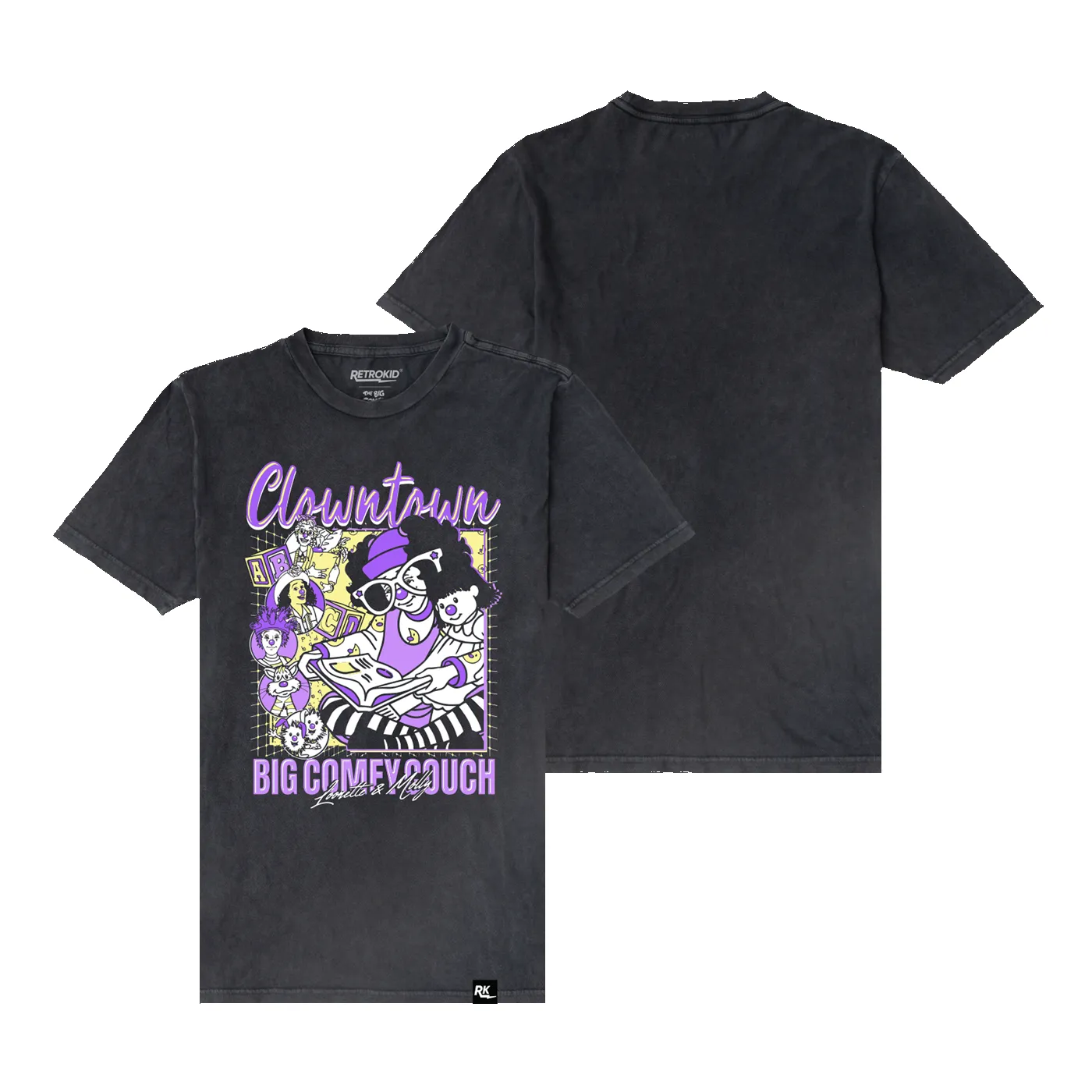 Big Comfy Couch Clowntown Vintage T-Shirt - Black sold by RetroKid product image thumbnail 3