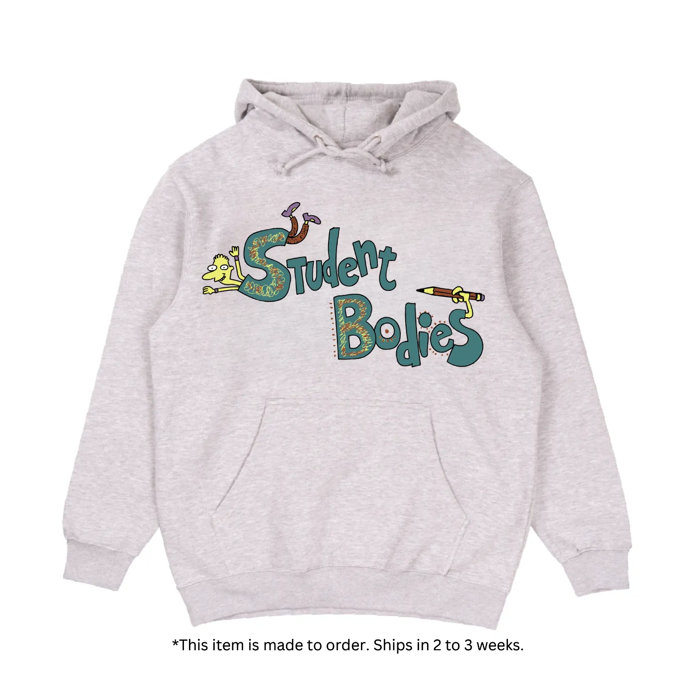 Student Bodies Logo Hoodie - Heather Grey (Made to Order) sold by RetroKid product image thumbnail 2