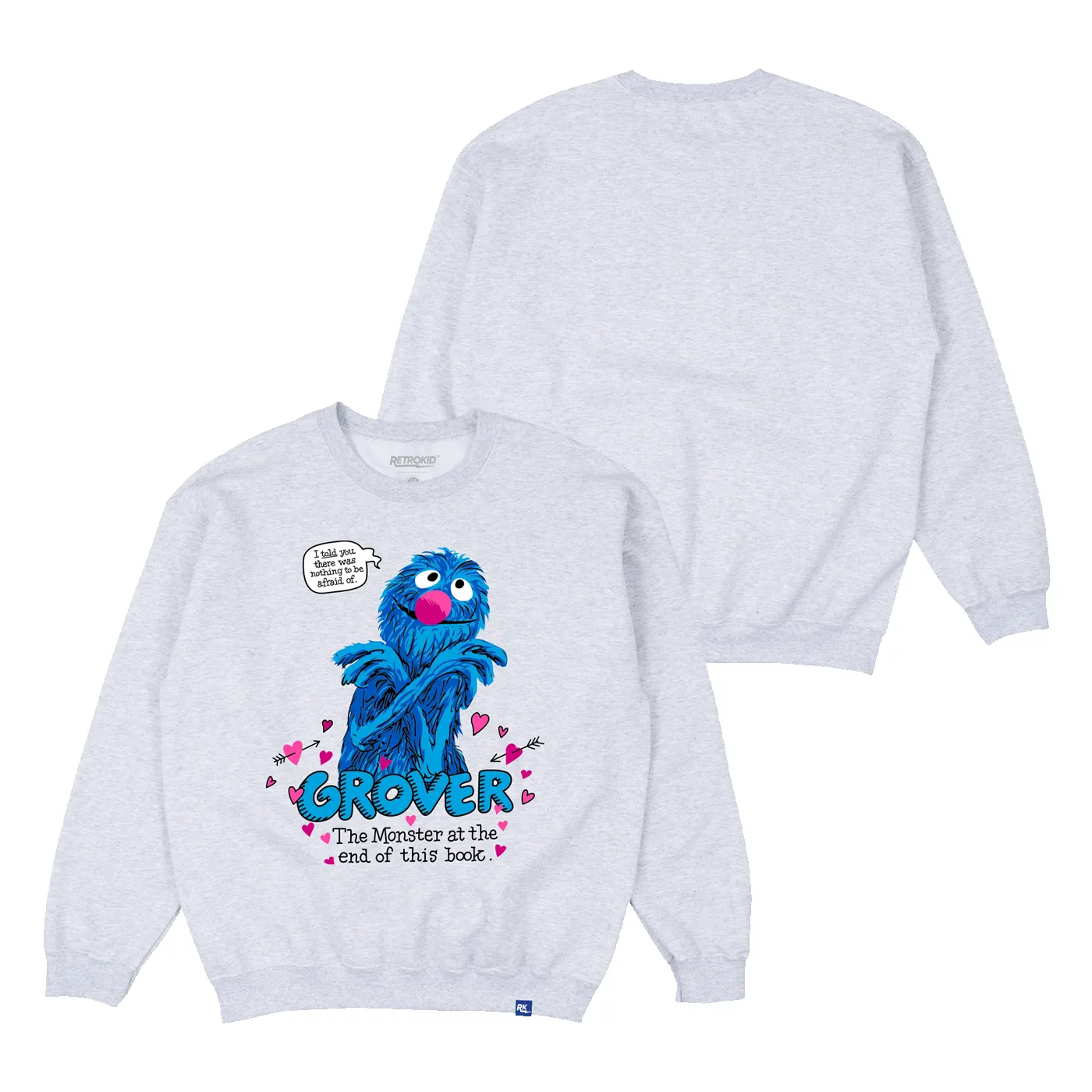 Monster at the End of This Book Crew - Heather Grey sold by RetroKid product image thumbnail 2