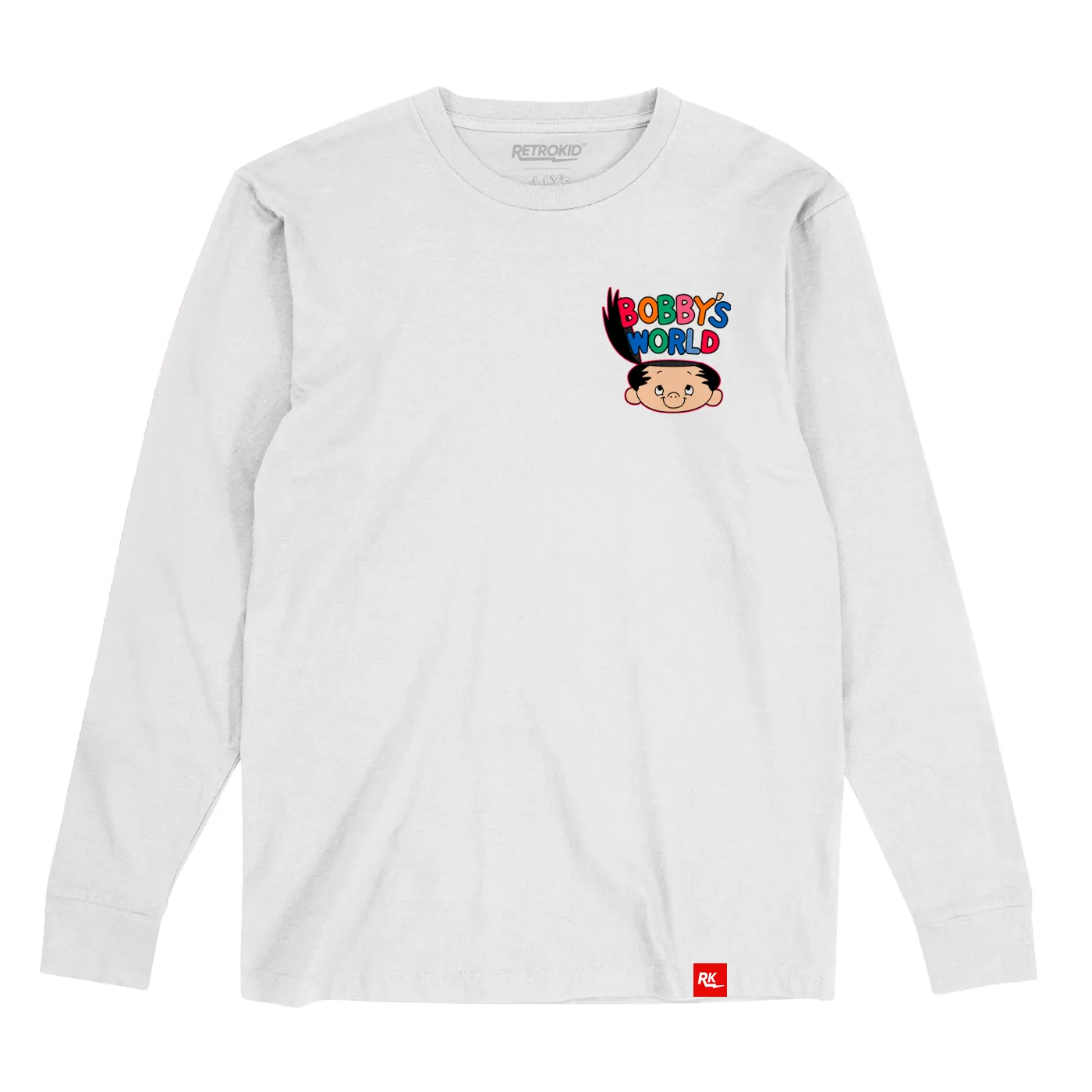 Bobby's World Animated Intro Long Sleeve T-Shirt - White sold by RetroKid product image thumbnail 4