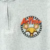 Arthur Embroidered Quarter Zip - Salt & Pepper sold by RetroKid