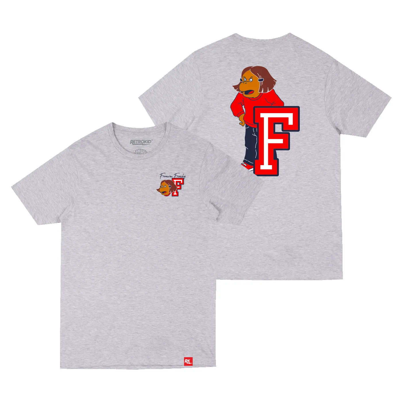 Arthur 'F is for Francine' T-Shirt - Heather Grey sold by RetroKid