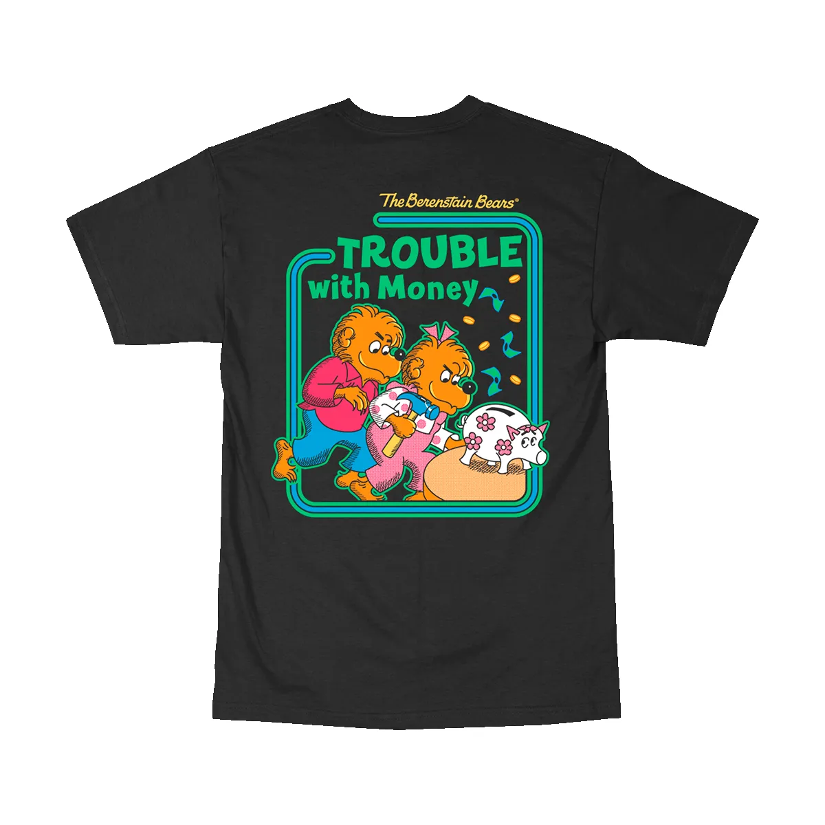Berenstain Bears Trouble with Money T-Shirt - Black sold by RetroKid product image thumbnail 4