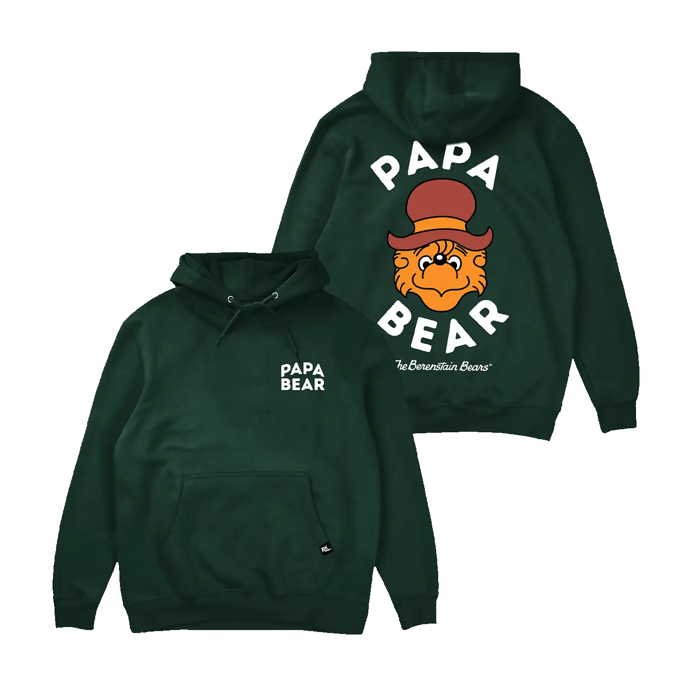 Berenstain Bears Papa Bear Hoodie - Forest Green sold by RetroKid