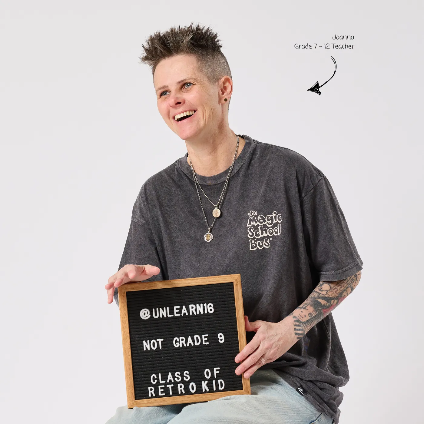 Magic School Bus Chalkboard Vintage T-Shirt - Vintage Black sold by RetroKid product image thumbnail 2