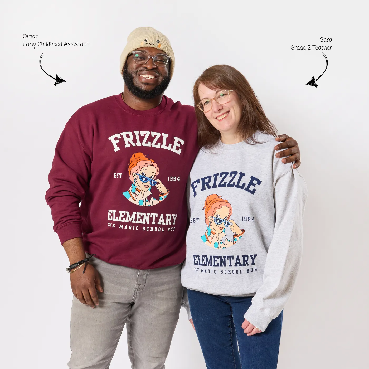 Magic School Bus Ms. Frizzle Crew - Heather Grey sold by RetroKid product image thumbnail 3