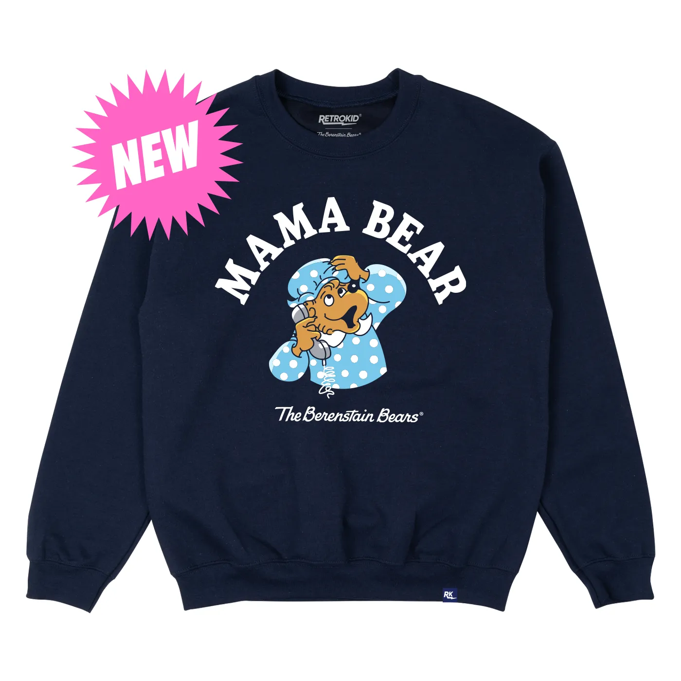 Berenstain Bears Mama Bear Crew - Navy sold by RetroKid