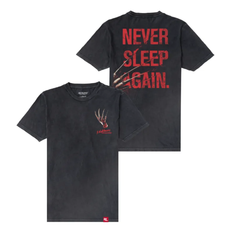 Nightmare On Elm Street Never Sleep Vintage T-Shirt - Black sold by RetroKid