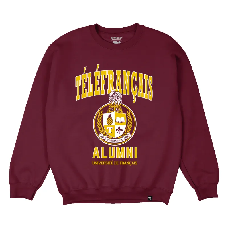 TVO Téléfrançais Alumni Crew - Maroon sold by RetroKid