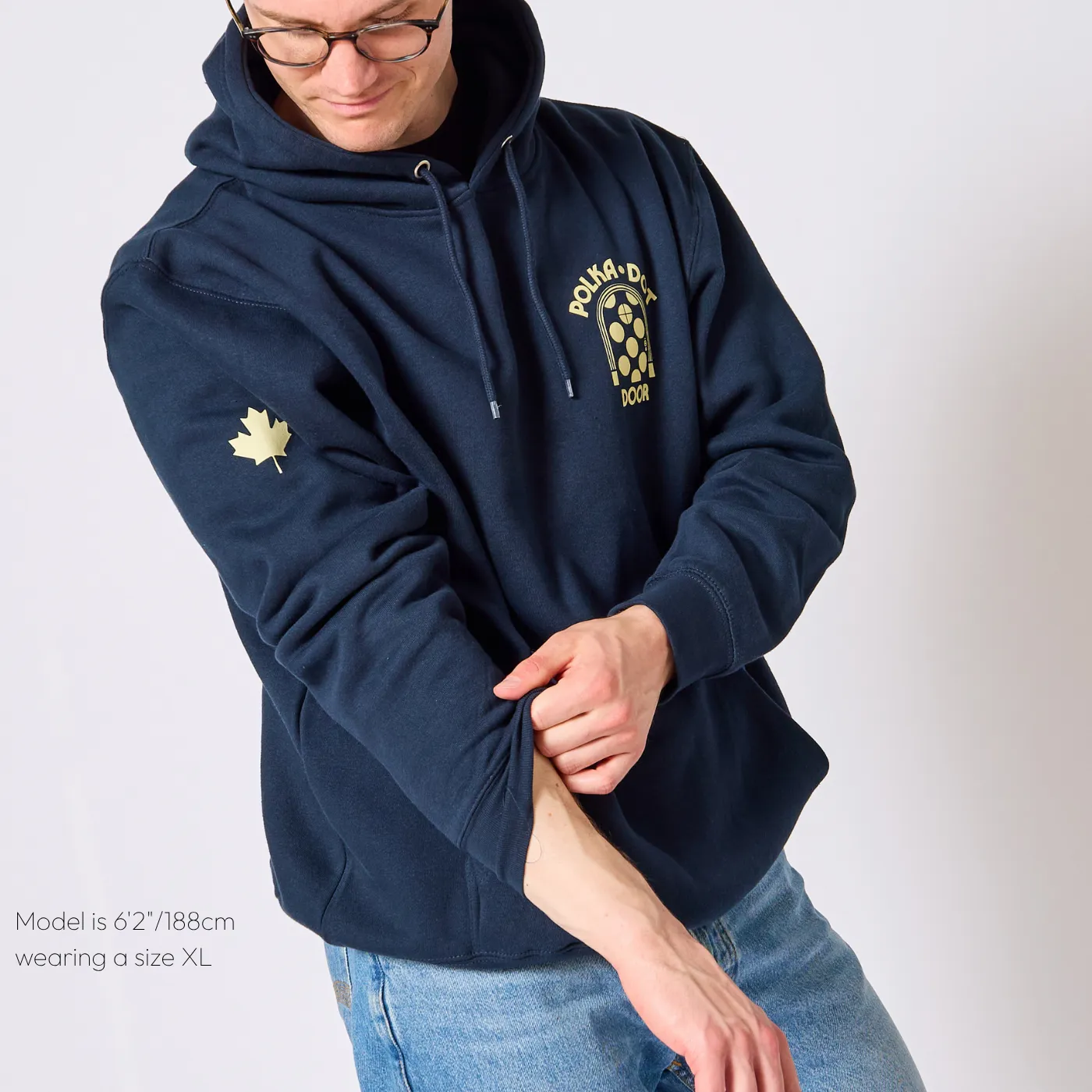 TVO Polka Dot Door Intro Hoodie - Navy sold by RetroKid product image thumbnail 4